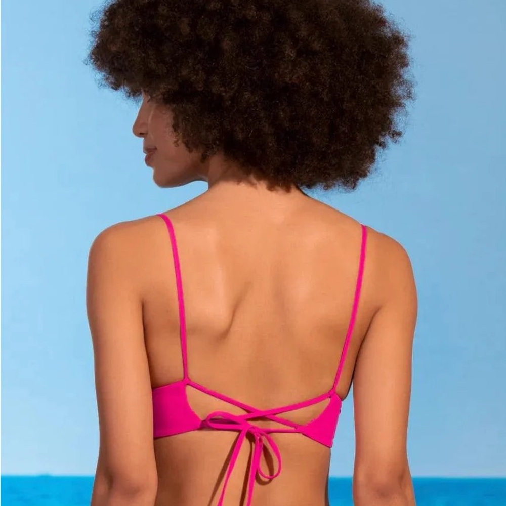 MAAJI WOMEN'S DRAGON FRUIT SHINE LONG LINE TRIANGLE BIKINI Size S - Picture 2 of 5